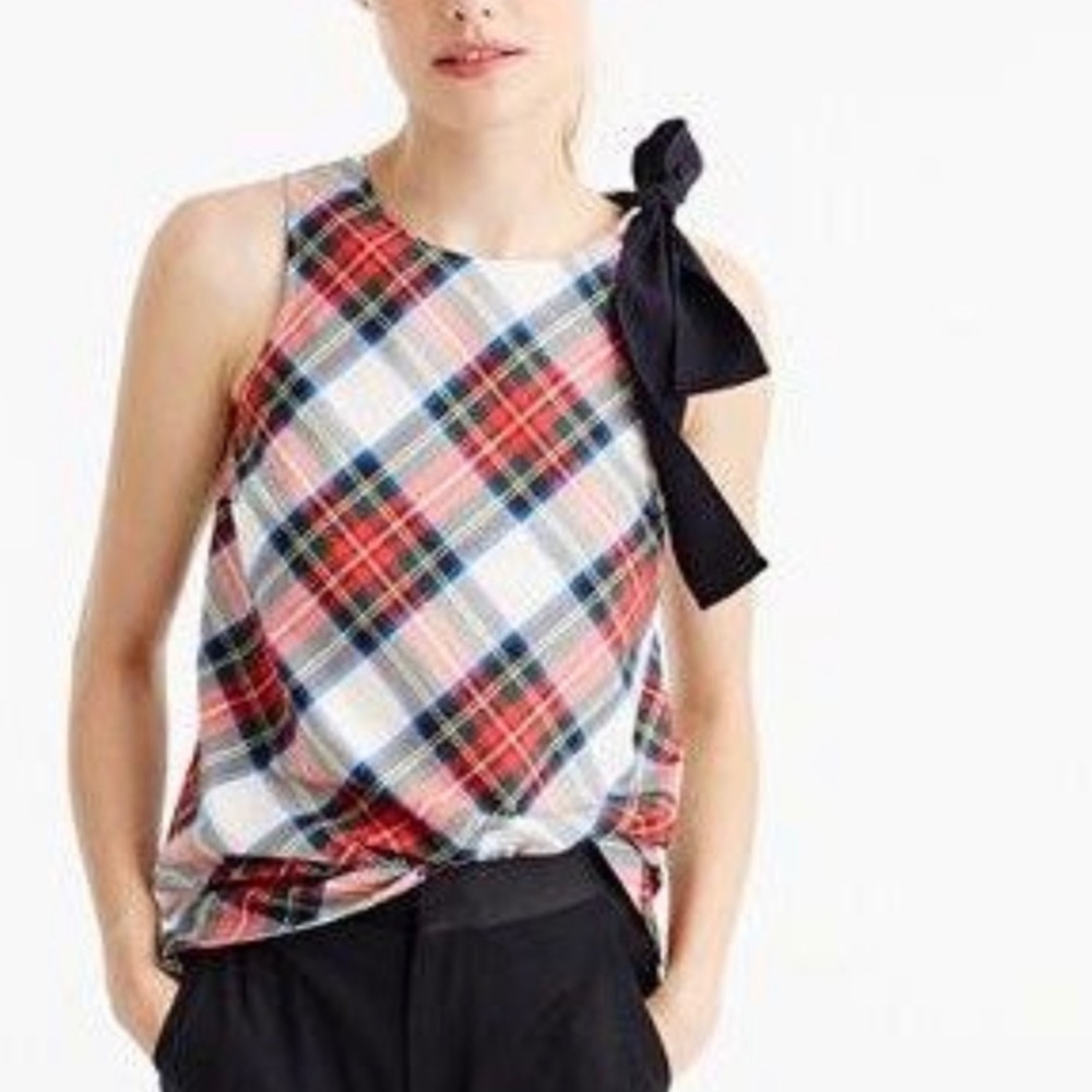 J crew tartan top